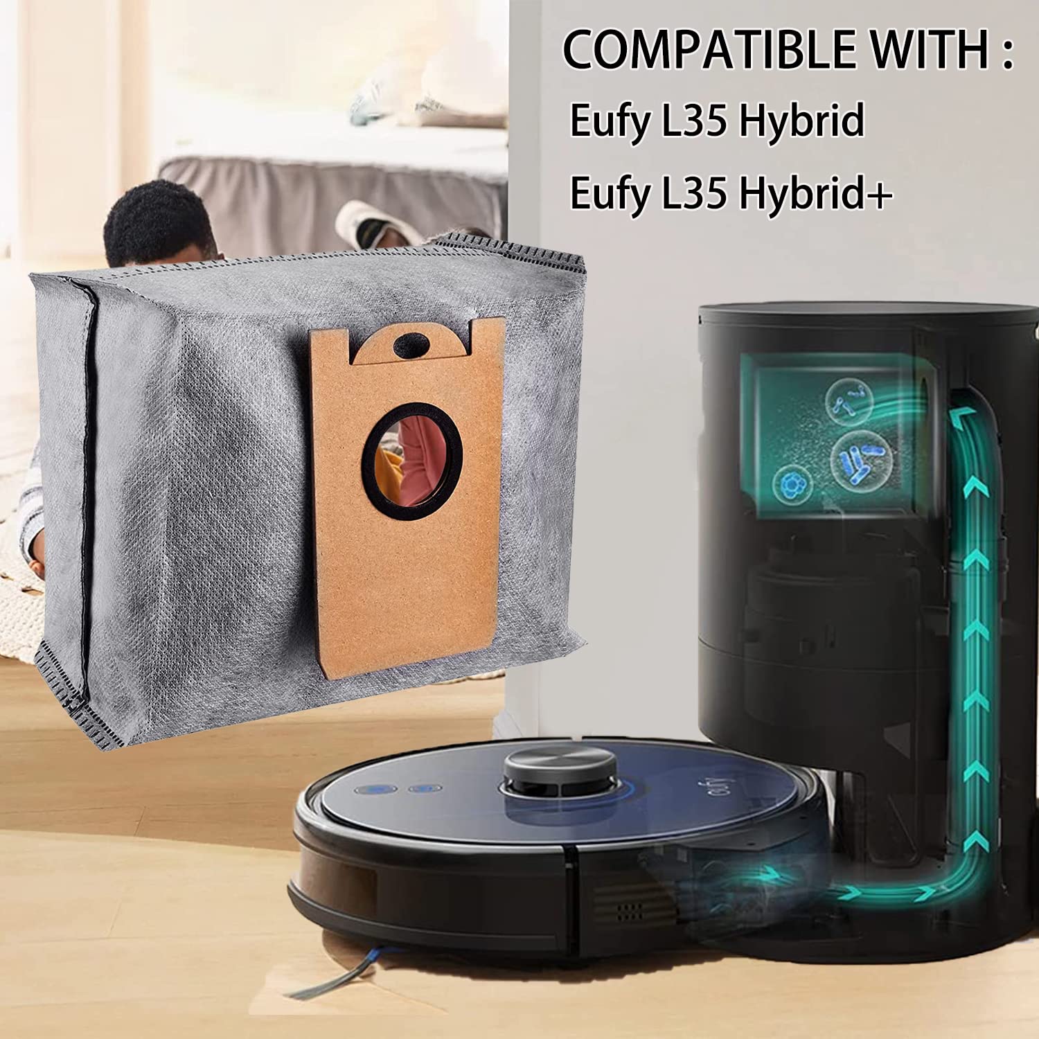Amazon.co.jp: Eufy RoboVac L35 Hybrid/L35 Hybrid+ 掃除機用 自動空